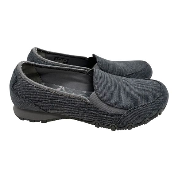 Skechers Bikers Lounger Shoes Women's Size 9 Charcoal Gray Comfort Slip On 49345 - Picture 1 of 10